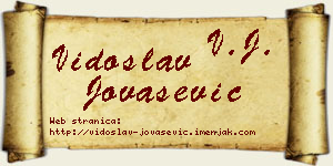 Vidoslav Jovašević vizit kartica